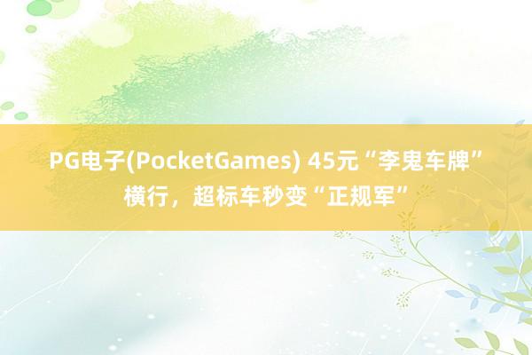 PG电子(PocketGames) 45元“李鬼车牌”横行，超标车秒变“正规军”